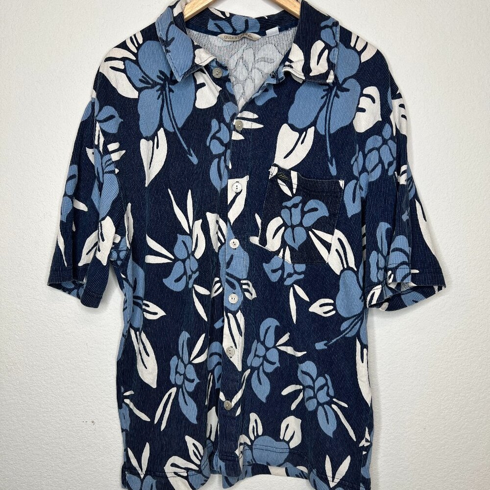 QUICKSILVER Men's Hawaiian Shirt Large